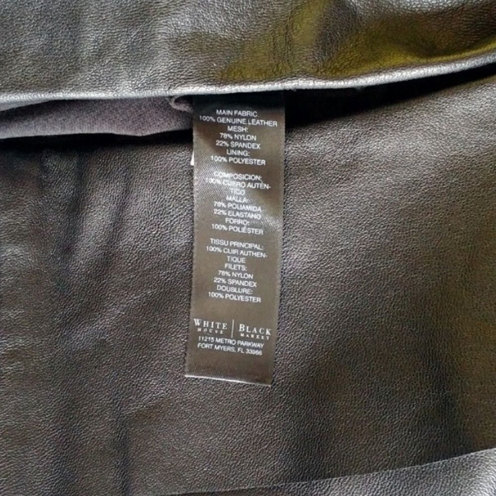 White House Black Market leather pencil skirt - Picture 6 of 12